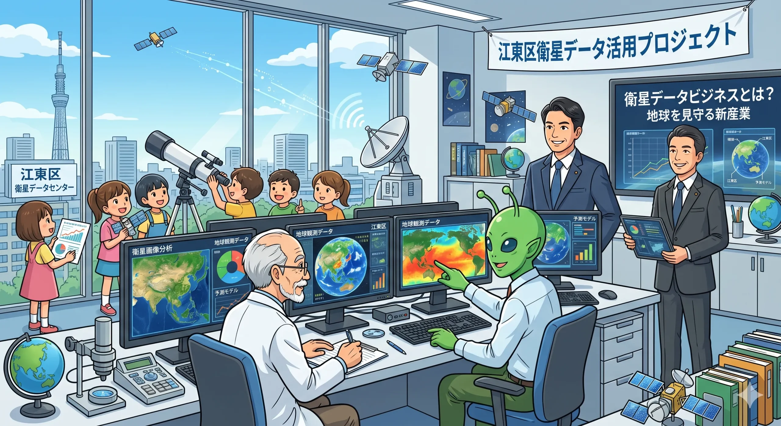 衛星データビジネスとは？地球を見守る新産業│衛星データ